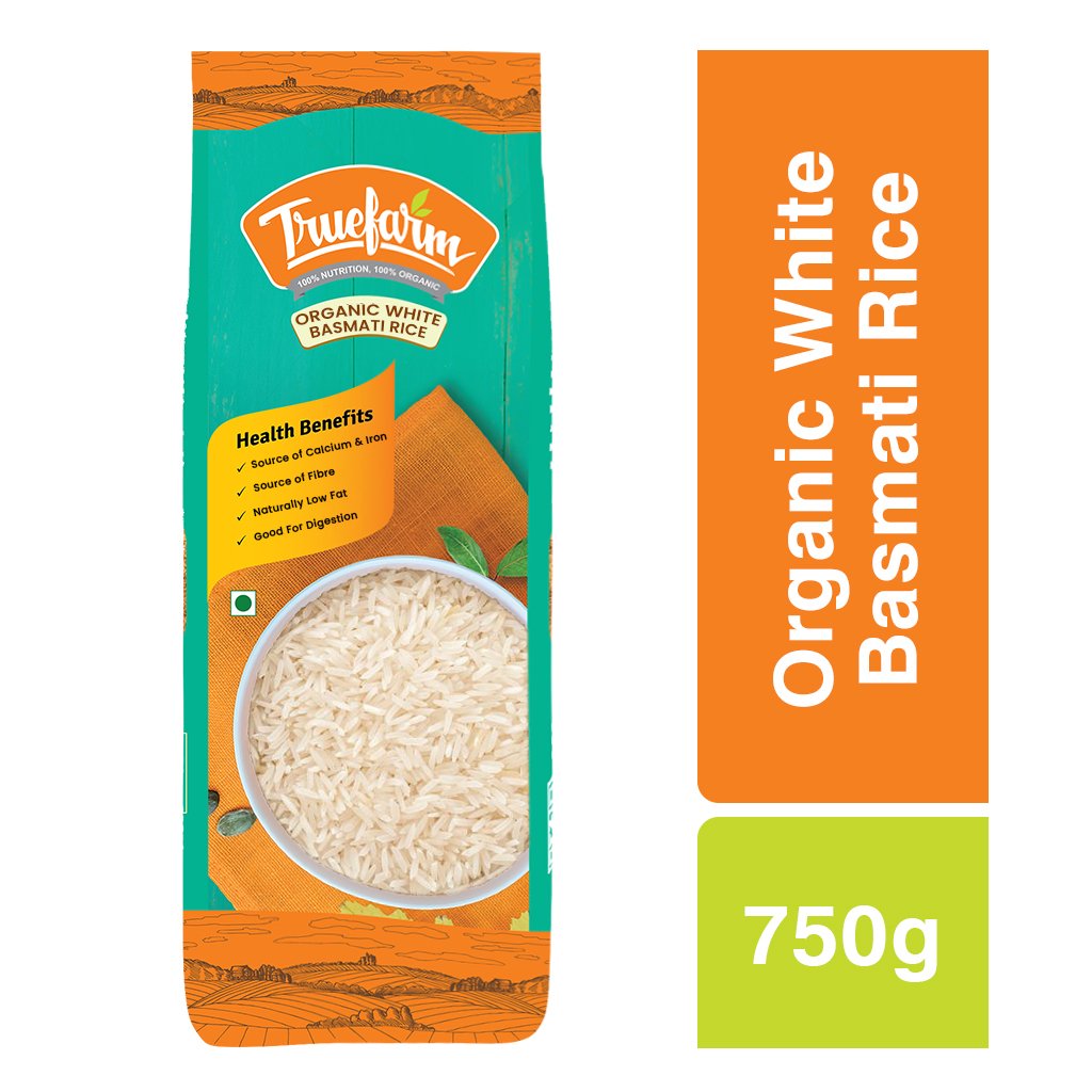 Buy Certified Organic White Basmati Rice I Low Fat and Rich in Source of Fibre