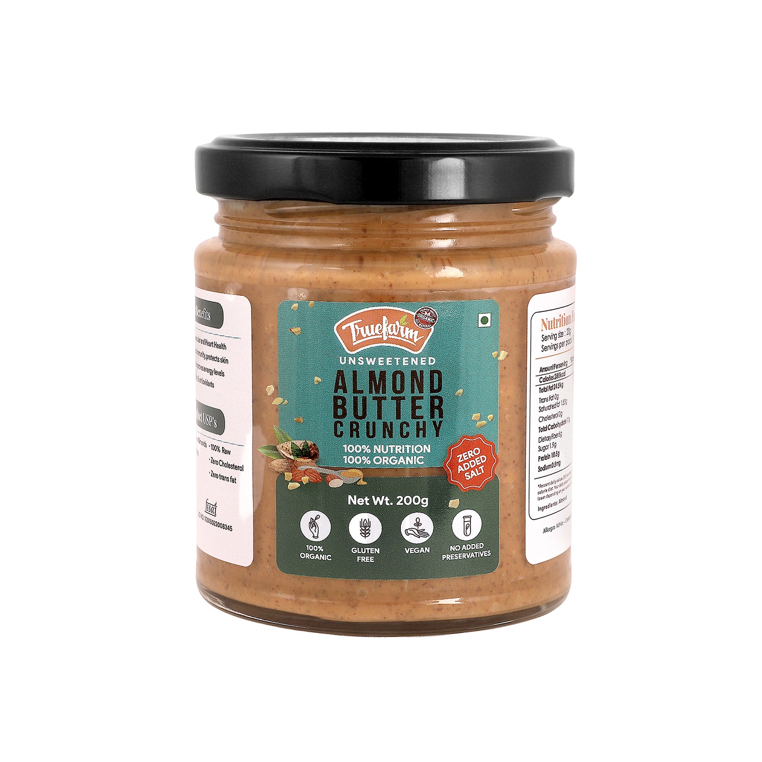 Buy Online Delicious Organic Almond Butter With A Crunchy Flavour