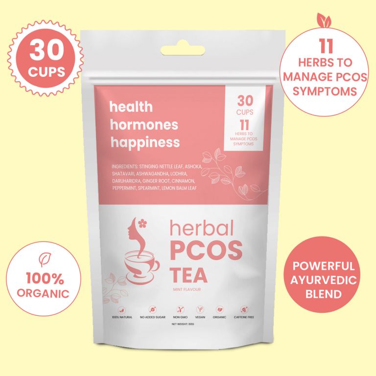 Herbal PCOS Tea ‘120g, Manage PCODPCOS with Ayurvedic Tea Buy Online