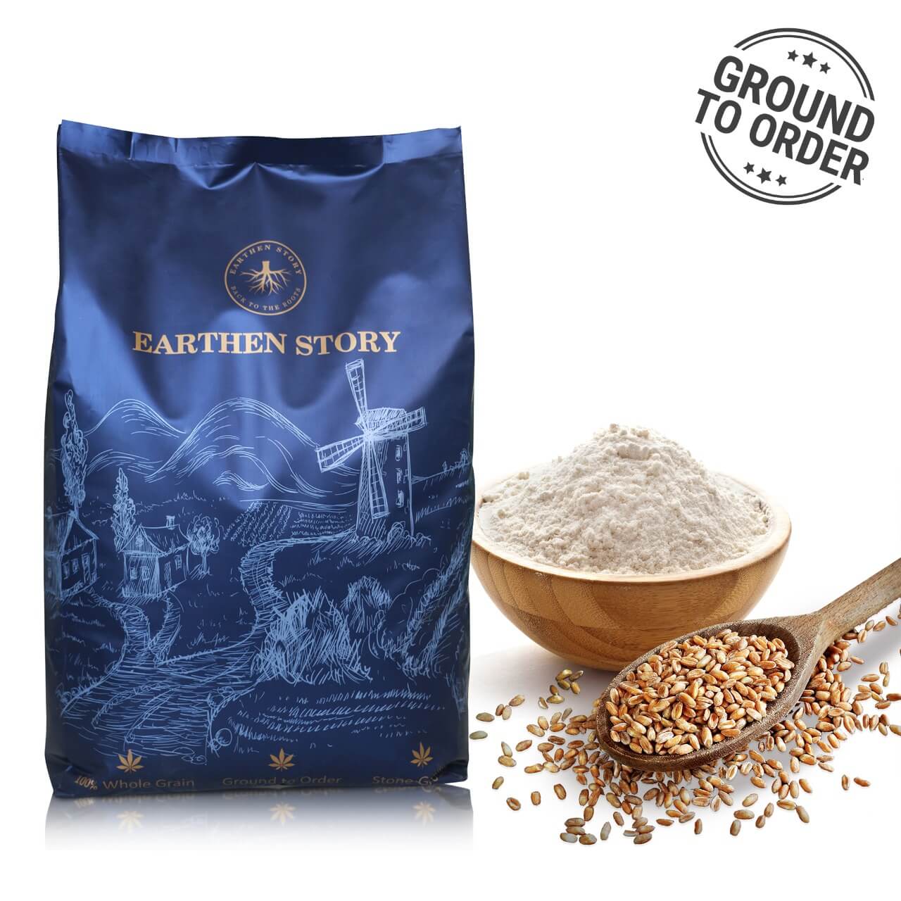 Earthen Story MP Sharbati Whole Wheat Flour, 5kg Health Total