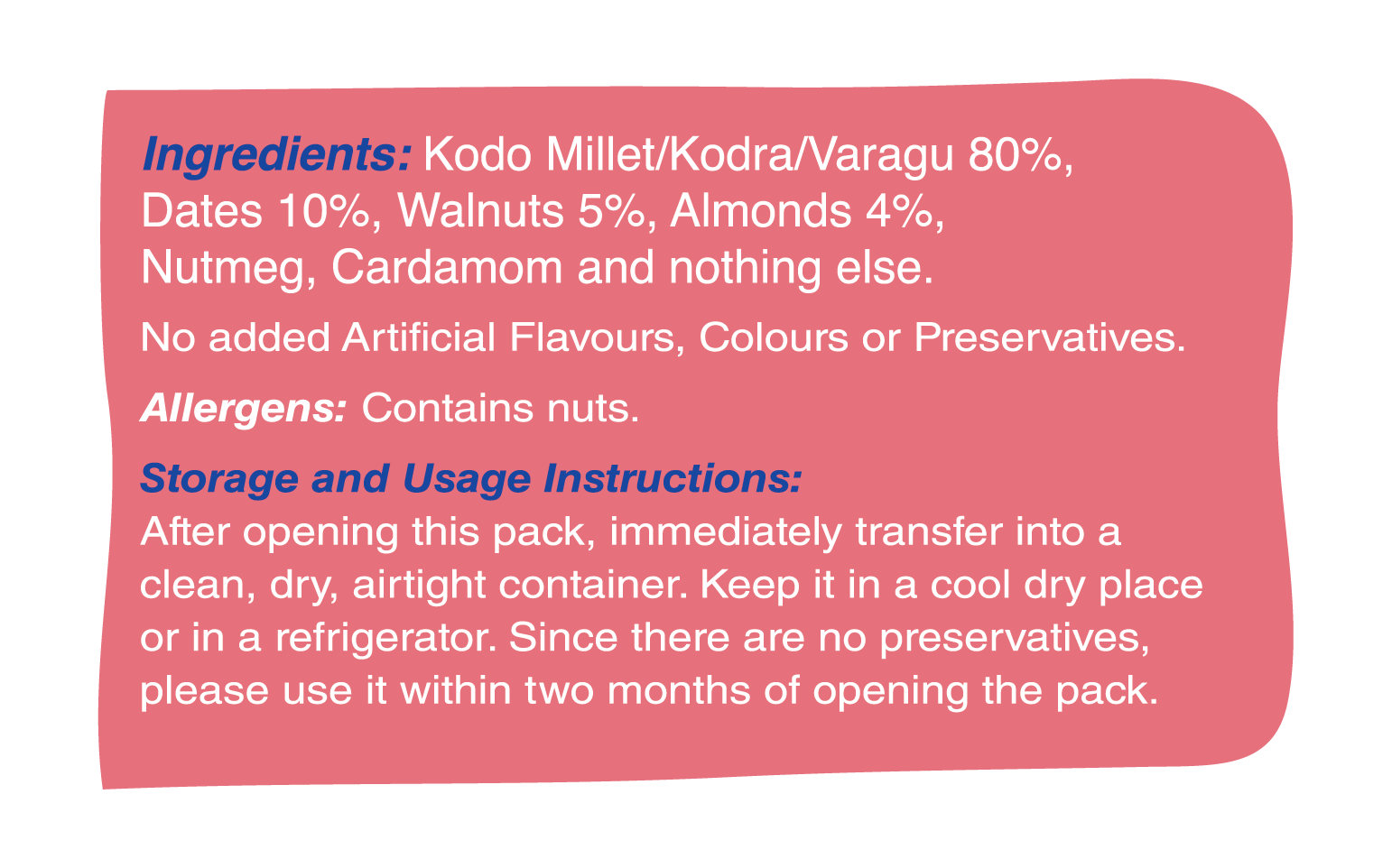 Early Foods Kodo Millet & Walnut Porridge Mix, 200g Health Total