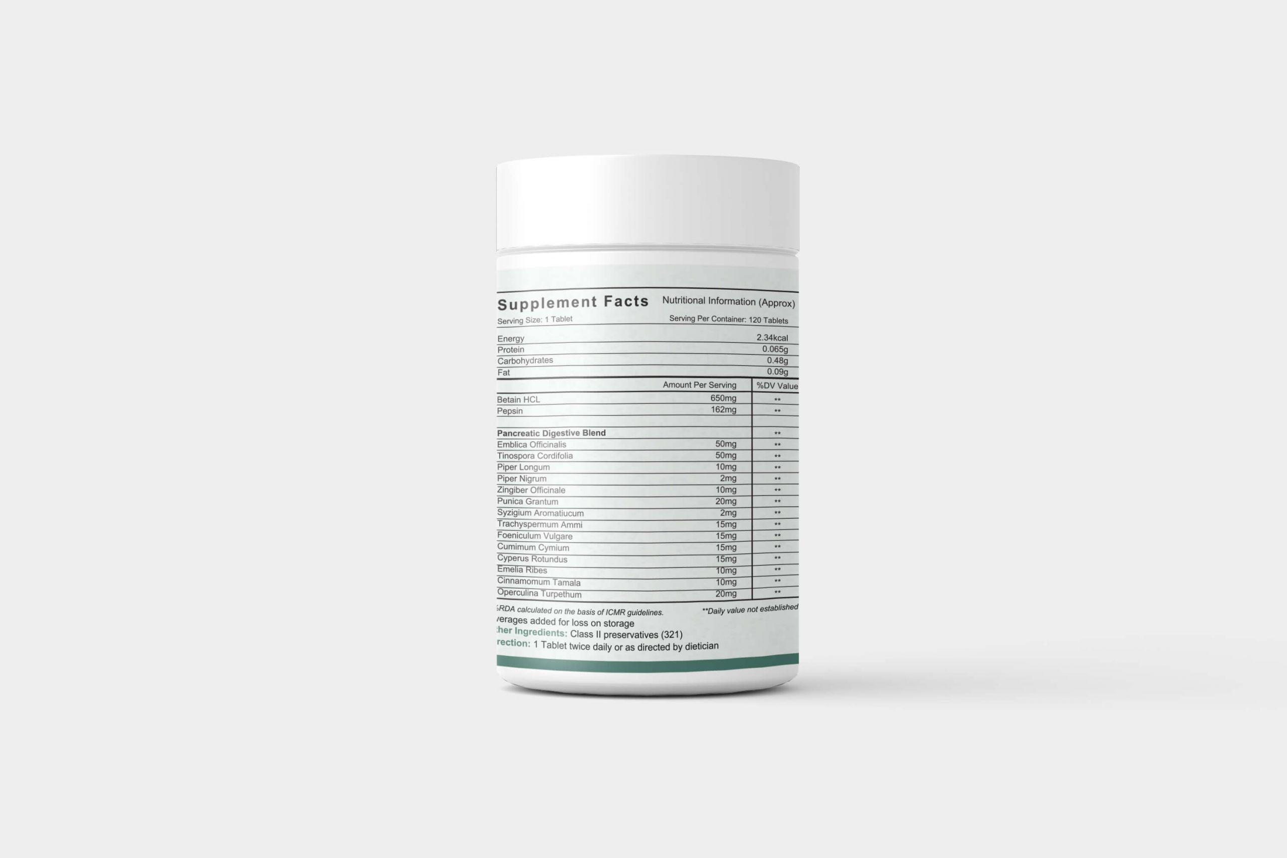 Gerd Care Betaine HCL with Digestive Enzymes l 120 Tablets